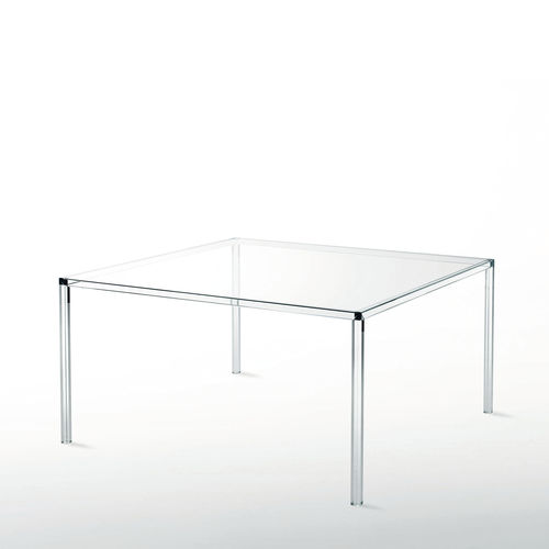 Современный обеденный стол - LUMINOUS - GLAS ITALIA - из закаленного стекла / прямоугольный / для бытового использования