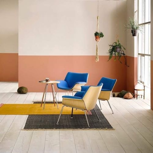 Современное кресло - SWOOP  - Herman Miller - из ткани / из металла / из дерева