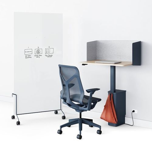 Белая картина - OE1  - Herman Miller - отдельностоящая / текстильная / с роликами