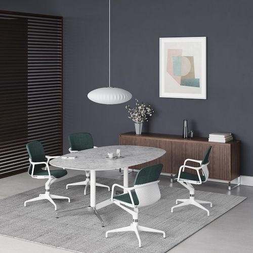 Современный стол для конференций - CIVIC  - Herman Miller - из ламината / из мрамора / с основанием из металла