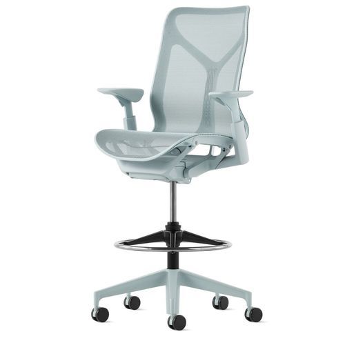 Современный офисный табурет - COSM - Herman Miller - из ткани / с основанием из металла / на колесиках