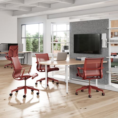 Современный cтул - SETU - Herman Miller - для интерьера / из сетки / с основанием из металла