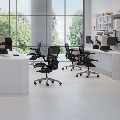Современный стул для офиса - AERON ESD - Herman Miller - для интерьера / из пластика / из кожи