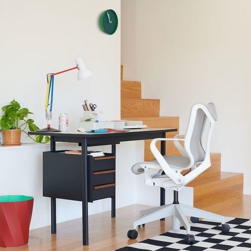 Напольный рабочий стол - MODE - Herman Miller - минималистский дизайн / дерево / из стали