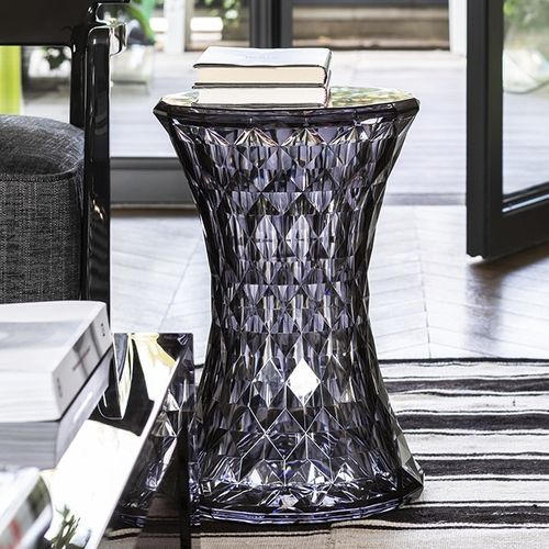 Современный табурет - STONE - Kartell - из поликарбоната / с основанием из поликарбоната / с центральной опорой