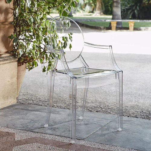Современный cтул - LOUIS GHOST - Kartell - для наружного применения / для интерьера / из поликарбоната