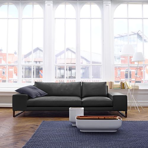 Современный диван - EXCLUSIF 2  - Ligne Roset - из ткани / из кожи / с основанием в виде салазок