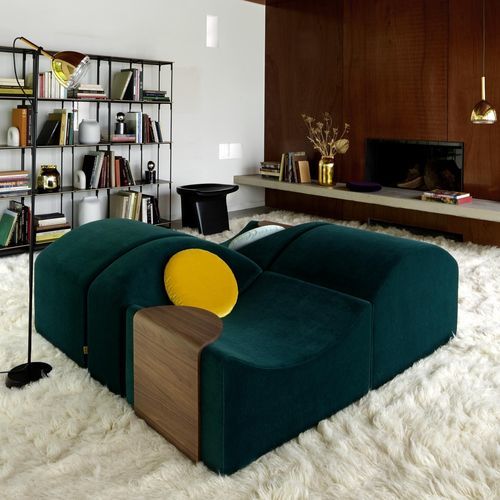 Модульная банкетка - ASMARA - Ligne Roset - высокая / дизайнерская / из ткани