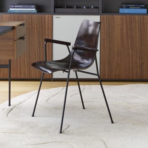Современный cтул - CM 131 - Ligne Roset - для интерьера / из бука / с основанием из стали