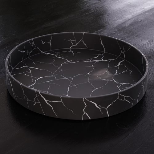 Поднос для обслуживания из лакированной МДФ - FAKE - Ligne Roset - из мрамора / ручной работы