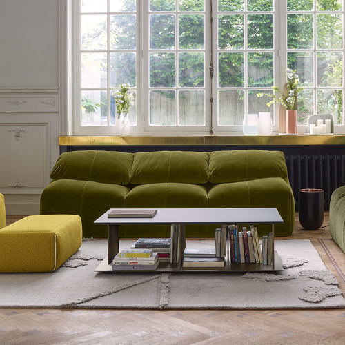 Современный диван - PLUMY - Ligne Roset - из ткани / из пенополиуретана / из кожи