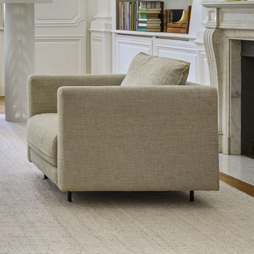 Современное кресло - ENKI - Ligne Roset - из кожи / из ткани / из стали