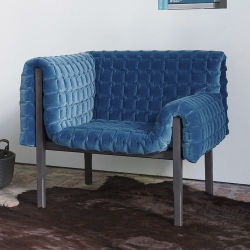 Дизайнерское кресло - RUCHÉ - Ligne Roset - из кожи / из ткани / из цельной древесины
