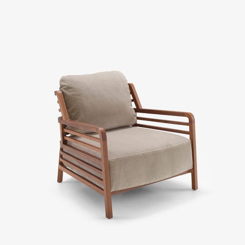 Современное кресло - FLAX - Ligne Roset - из кожи / из пенополиуретана / из ткани