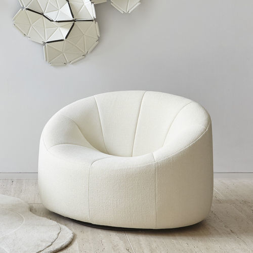 Дизайнерское кресло - PUMPKIN - Ligne Roset - из кожи / из пенополиуретана / из ткани