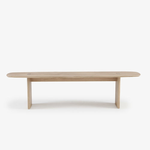 Современная скамейка - INTERVALLE - Ligne Roset - из цельной древесины / без спинки / без подлокотников