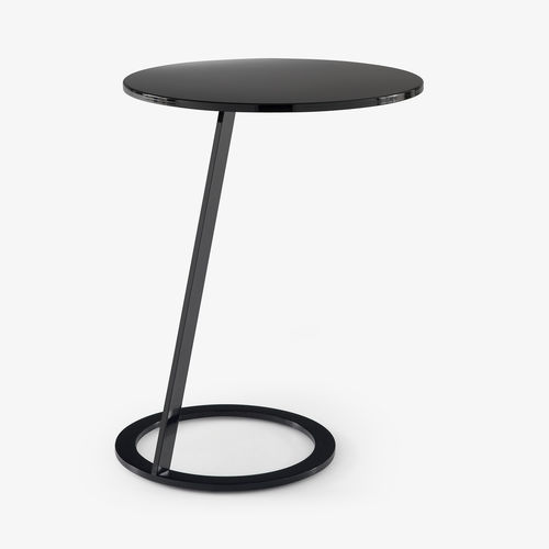 Дизайнерский вспомогательный столик - GOOD MORNING - Ligne Roset - из нержавеющей стали / с лакированным основанием из нержавеющей стали / круглый