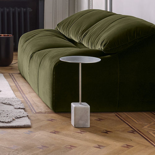 Современный вспомогательный столик - CUPIDON - Ligne Roset - из лакированной стали / из мрамора / с основанием из мрамора