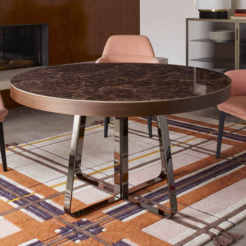 Современный обеденный стол - AVA - Ligne Roset - из МДФ / из лакированной древесины / из керамики