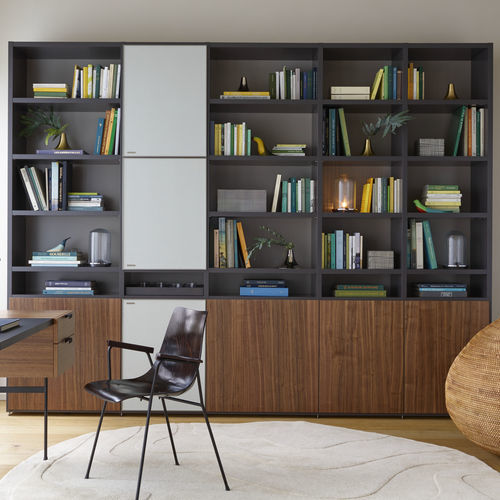 Современная стенка для гостиной - ET CETERA - Ligne Roset - из лакированной древесины / из дуба / из стекла