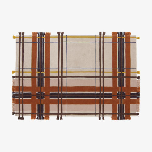 Современный ковер - FERGUS - Ligne Roset - в полоску / с обивкой / из шерсти