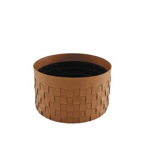 Современный ночной столик - CESTINO - Ligne Roset - из МДФ / с основанием из ротанга / круглый