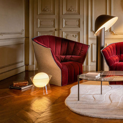 Дизайнерское кресло - MOEL - Ligne Roset - из кожи / из ткани / из полиуретана