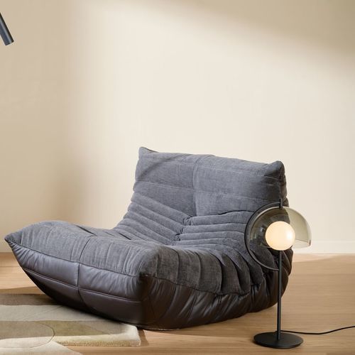 Современное низкое кресло - TOGO BOSS - Ligne Roset - из кожи / из ткани / обитое