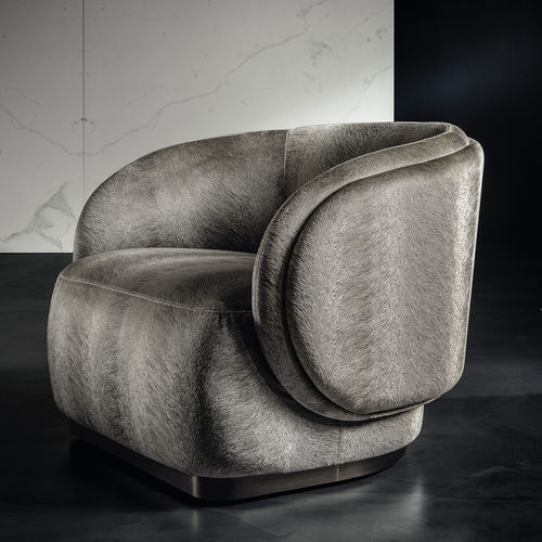 Современное кресло - COCOON - LONGHI S.p.a. - из ткани / из дерева / коричневое