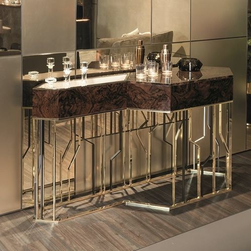Современный стол-консоль - GINZA EVO - LONGHI S.p.a. - из орехового дерева / из клена / из эбенового дерева