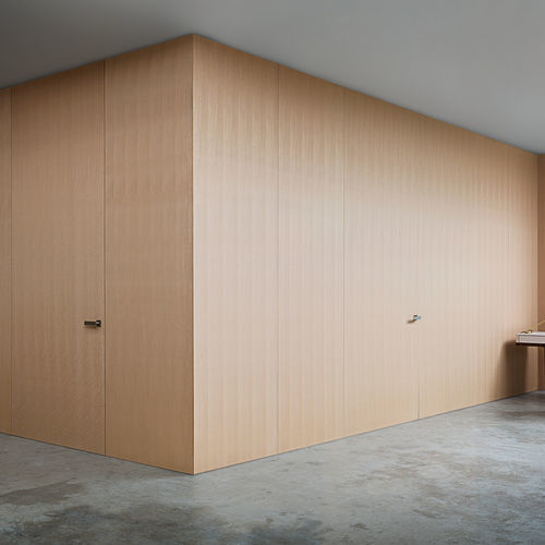 Фиксированная перегородка - WALL&DOOR - Lualdi - деревянная / для профессионального использования / для бытового использования