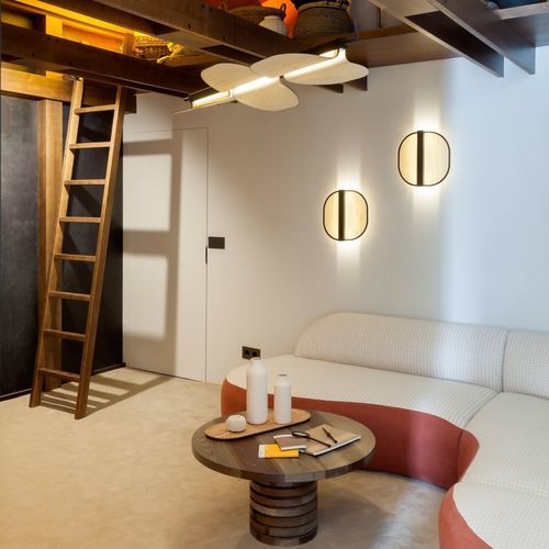Современный настенный светильник - OMMA - Lzf-Lamps - для интерьера / из металла / из бука