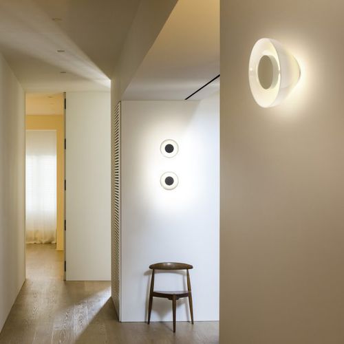 Современный настенный светильник - AURA - Marset Iluminacion - для интерьера / из нержавеющей стали / из стекла