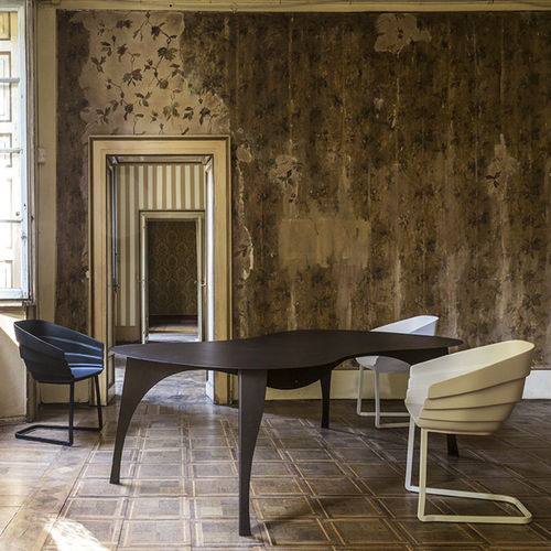 Стол уникальный дизайн - NO WASTE - MOROSO - из алюминия / из анодированного алюминия / из стального листа