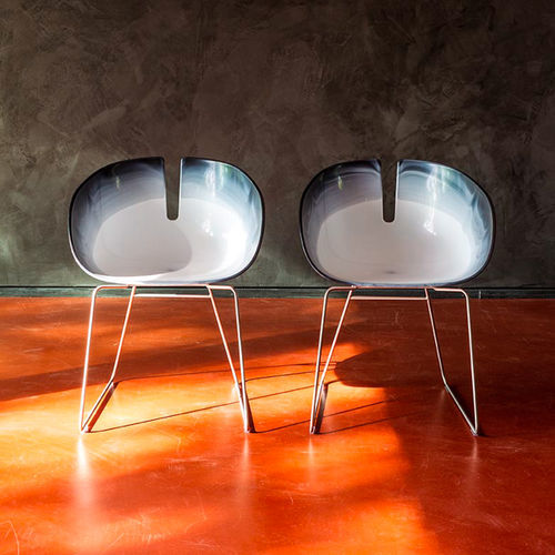 Современный cтул - FJORD H - MOROSO - для интерьера / из технополимера / с основанием из стали