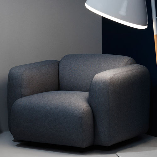 Современное кресло - SWELL - Normann Copenhagen - из ткани / из стали / серое