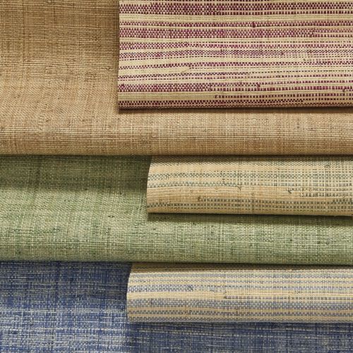 Современный обои - Rainforest Raffia - Phillip Jeffries - из натурального волокна / однотонный / имитация ткани