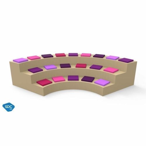 Современная оттоманка - GALETTES - SDC_lab - из ткани / квадратная / обитая