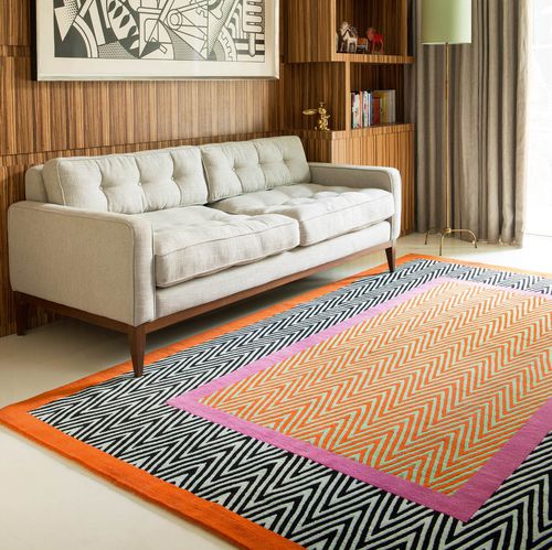 Современный ковер - HERRINGBONE - The Rug Company - в полоску / из тибетской шерсти / прямоугольный