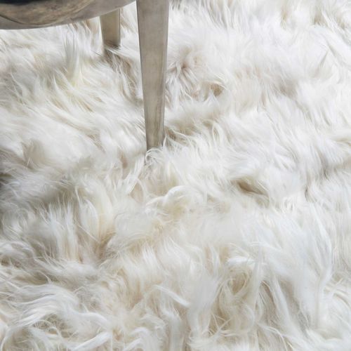Современный ковер - ALPACA - The Rug Company - однотонный / из шкуры животных / прямоугольный