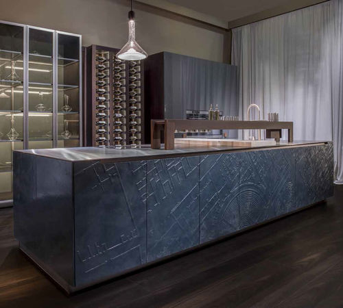 Современная кухня - POMPEI - SCIC - из камня / островного типа / модульная