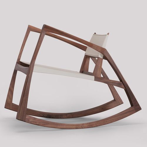Современное кресло - V5R - Skram Furniture - из кожи / из дуба / из орехового дерева