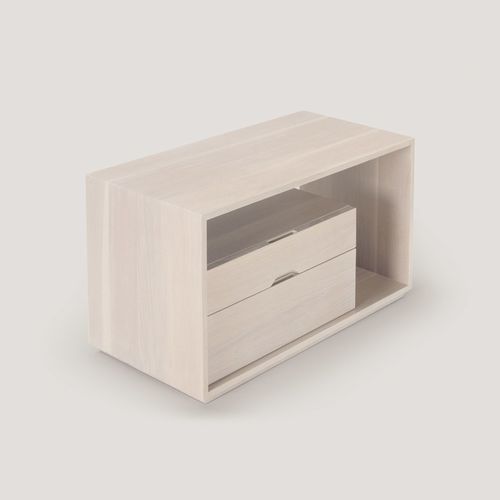 Современный ночной столик - LINEGROUND #1 - Skram Furniture - из дуба / из орехового дерева / из вишневого дерева
