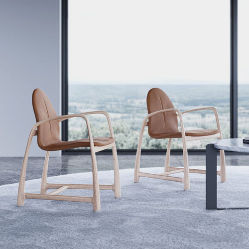 Современный cтул - V4 - Skram Furniture - для интерьера / из ткани / из кожи