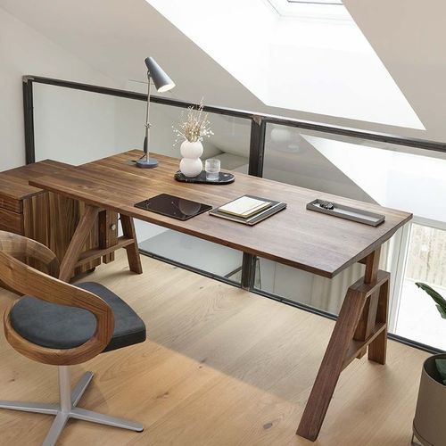 Напольный рабочий стол - ATELIER - TEAM 7 - современный / из дуба / из орехового дерева