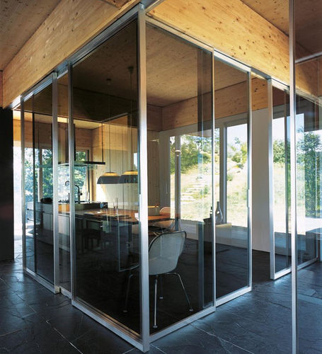 Фиксированная перегородка - PAVILION LIGHT - TreP Srl - раздвижная / деревянная / из кристалла