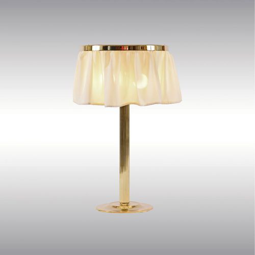Настольная лампа - FL2 69 - Woka Lamps Vienna - из шелка / из латуни / классическая