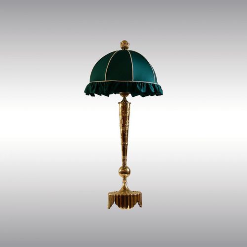 Настольная лампа - DAGOBERT PECHE 21413 - Woka Lamps Vienna - из шелка / из латуни / классическая