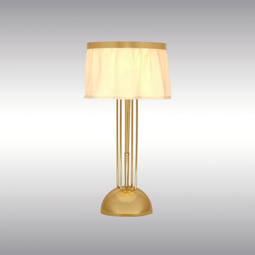Настольная лампа - WITTGENSTEIN 20311 - Woka Lamps Vienna - из шелка / из никеля / из латуни