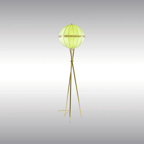 Напольная лампа - QUOLUNA 9749 - Woka Lamps Vienna - из латуни / из ткани / классическая